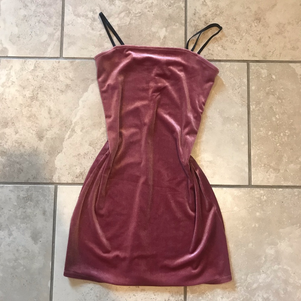 Forever 21 Pink Velvet Mini Dress